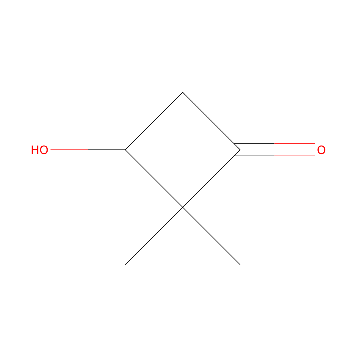 3-Hydroxy-2,2-dimethylcyclobutan-1-one molecular structure, CAS 1432681-41-8