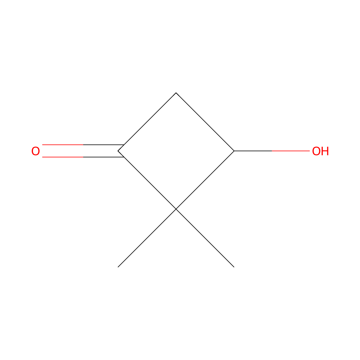 3-Hydroxy-2,2-dimethylcyclobutan-1-one molecular structure, CAS 1432681-41-8