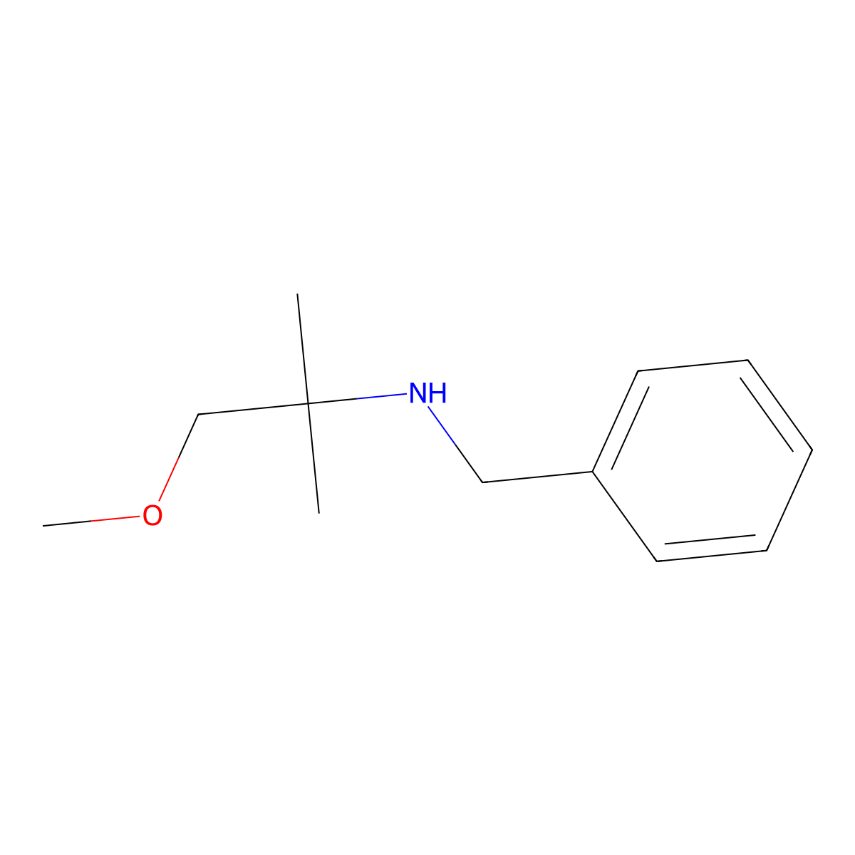 Benzyl(1-methoxy-2-methylpropan-2-yl)amine molecular structure, CAS 1432681-46-3