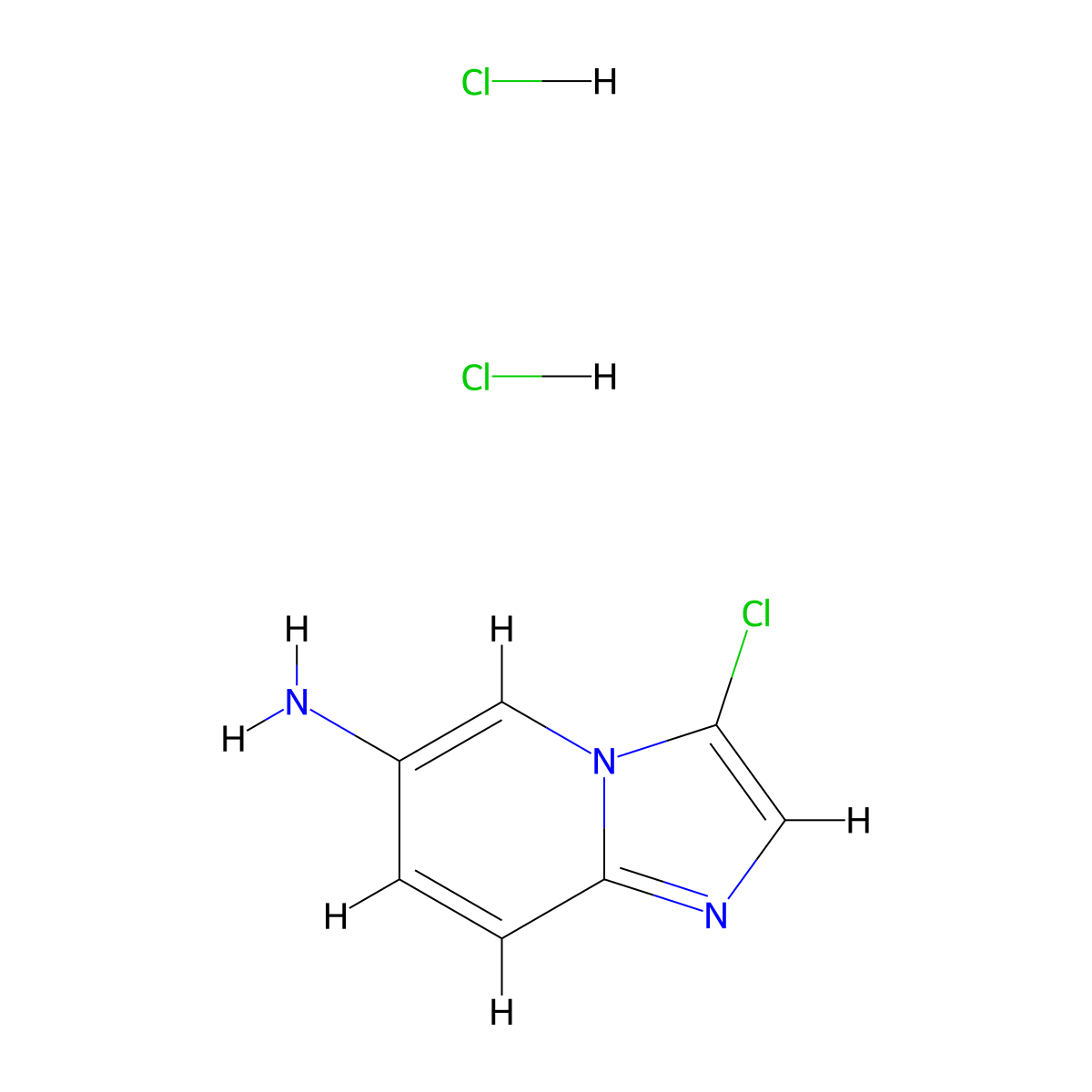 3-Chloroimidazo[1,2-a]pyridin-6-amine dihydrochloride molecular structure, CAS 1432681-50-9