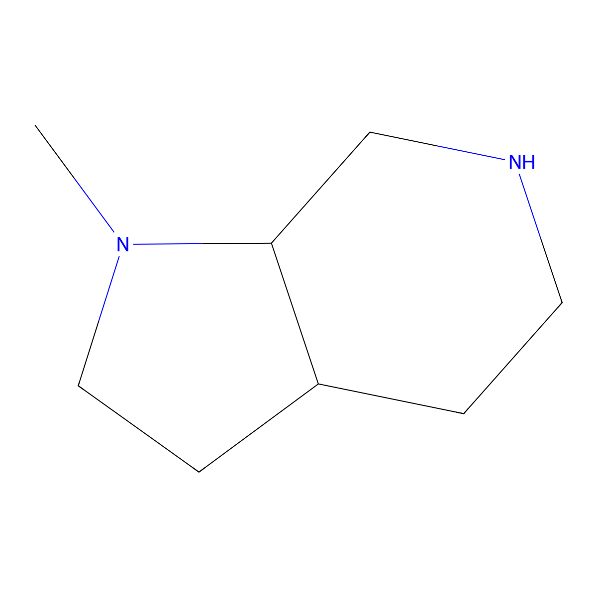 1-methyl-octahydro-1H-pyrrolo(2,3-c)pyridine molecular structure, CAS 1432681-53-2