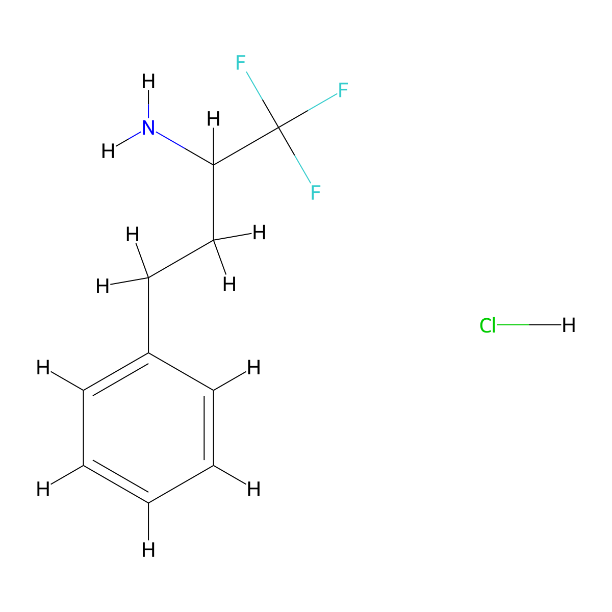 1,1,1-Trifluoro-4-phenylbutan-2-amine hydrochloride molecular structure, CAS 1432681-60-1