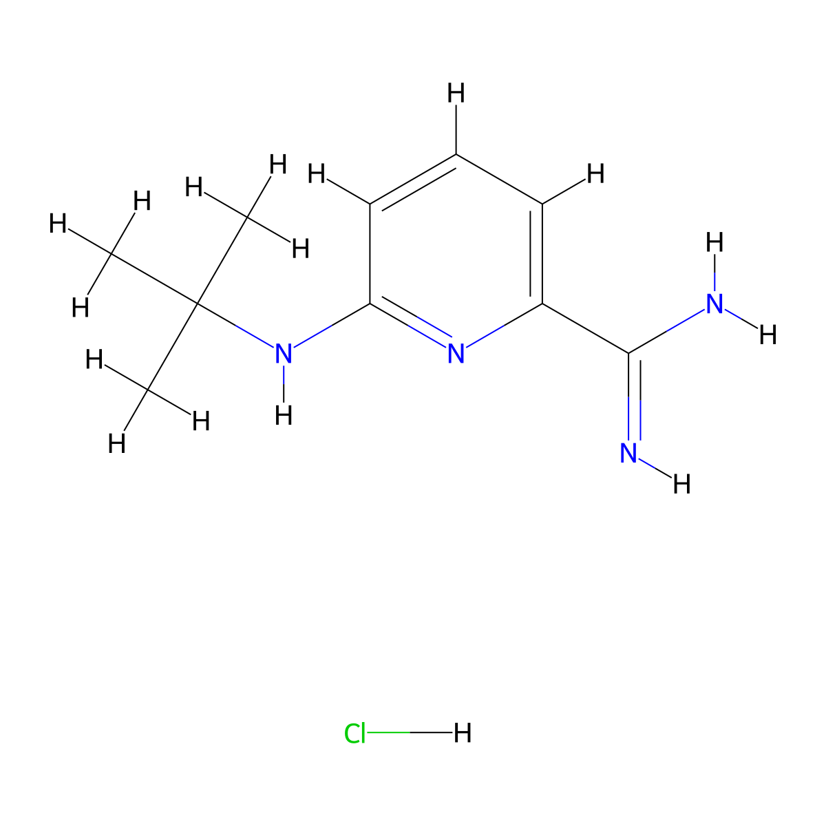 6-(Tert-butylamino)pyridine-2-carboximidamide hydrochloride molecular structure, CAS 1432681-69-0