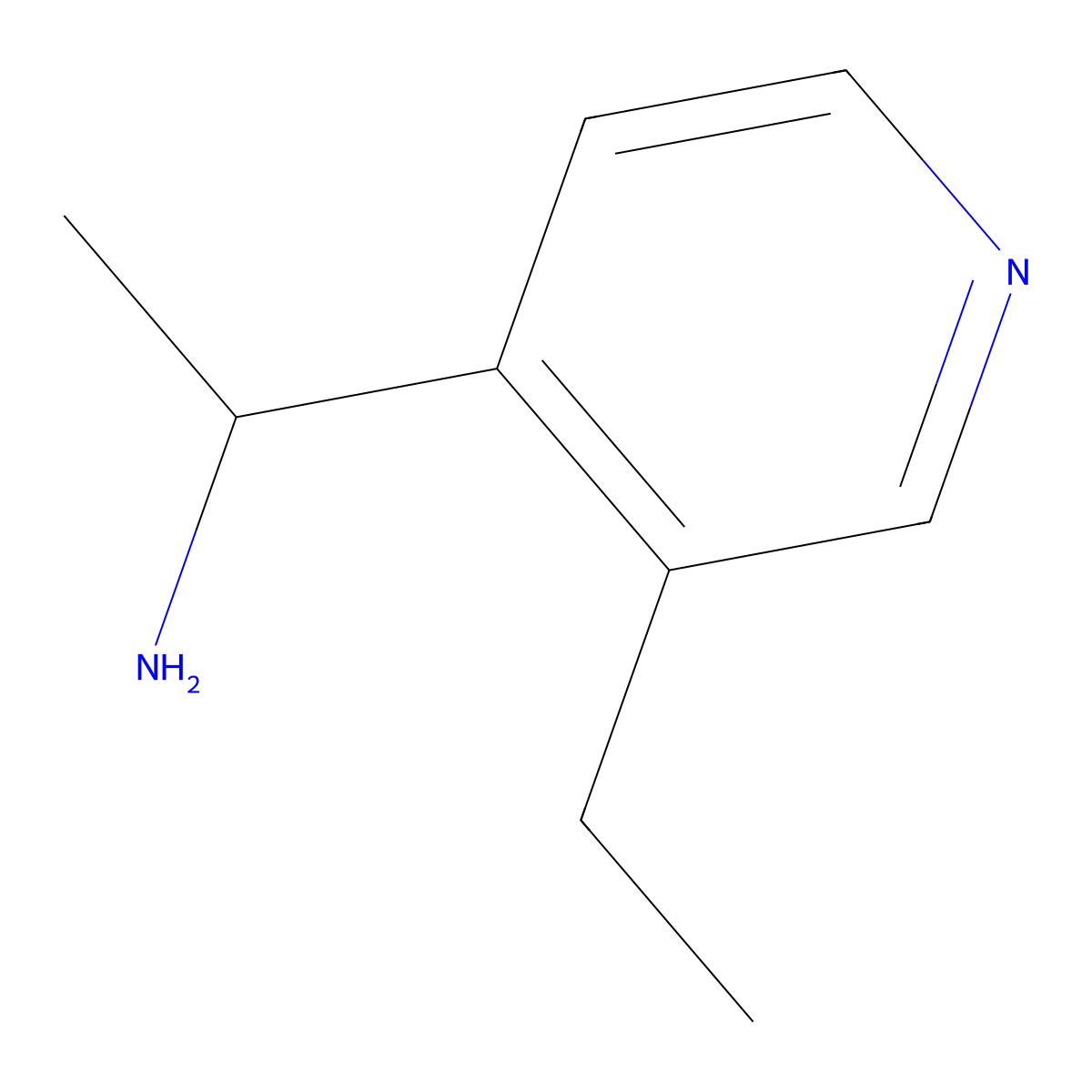 1-(3-Ethylpyridin-4-yl)ethan-1-amine molecular structure, CAS 1432681-72-5