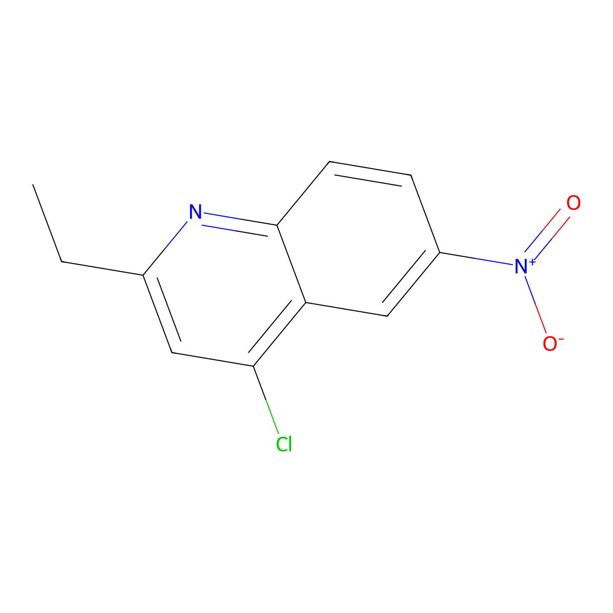 4-Chloro-2-ethyl-6-nitroquinoline molecular structure, CAS 1432681-73-6