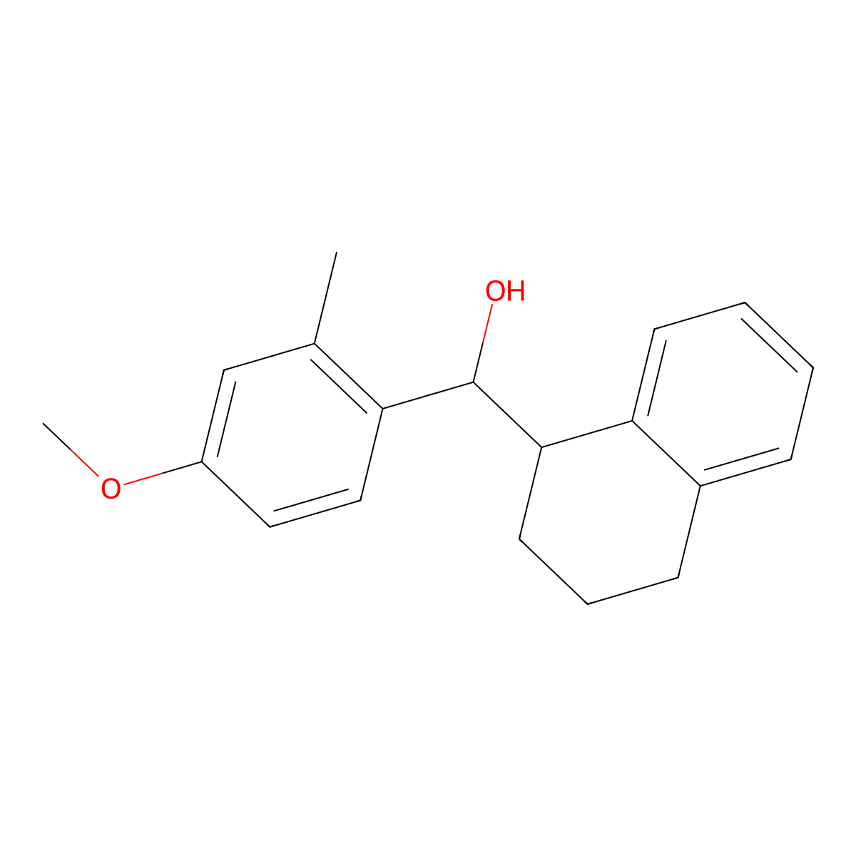 (4-Methoxy-2-methylphenyl)(1,2,3,4-tetrahydronaphthalen-1-yl)methanol molecular structure, CAS 1432681-98-5