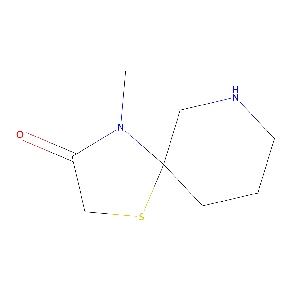 4-Methyl-1-thia-4,7-diazaspiro[4.5]decan-3-one molecular structure, CAS 1432682-06-8
