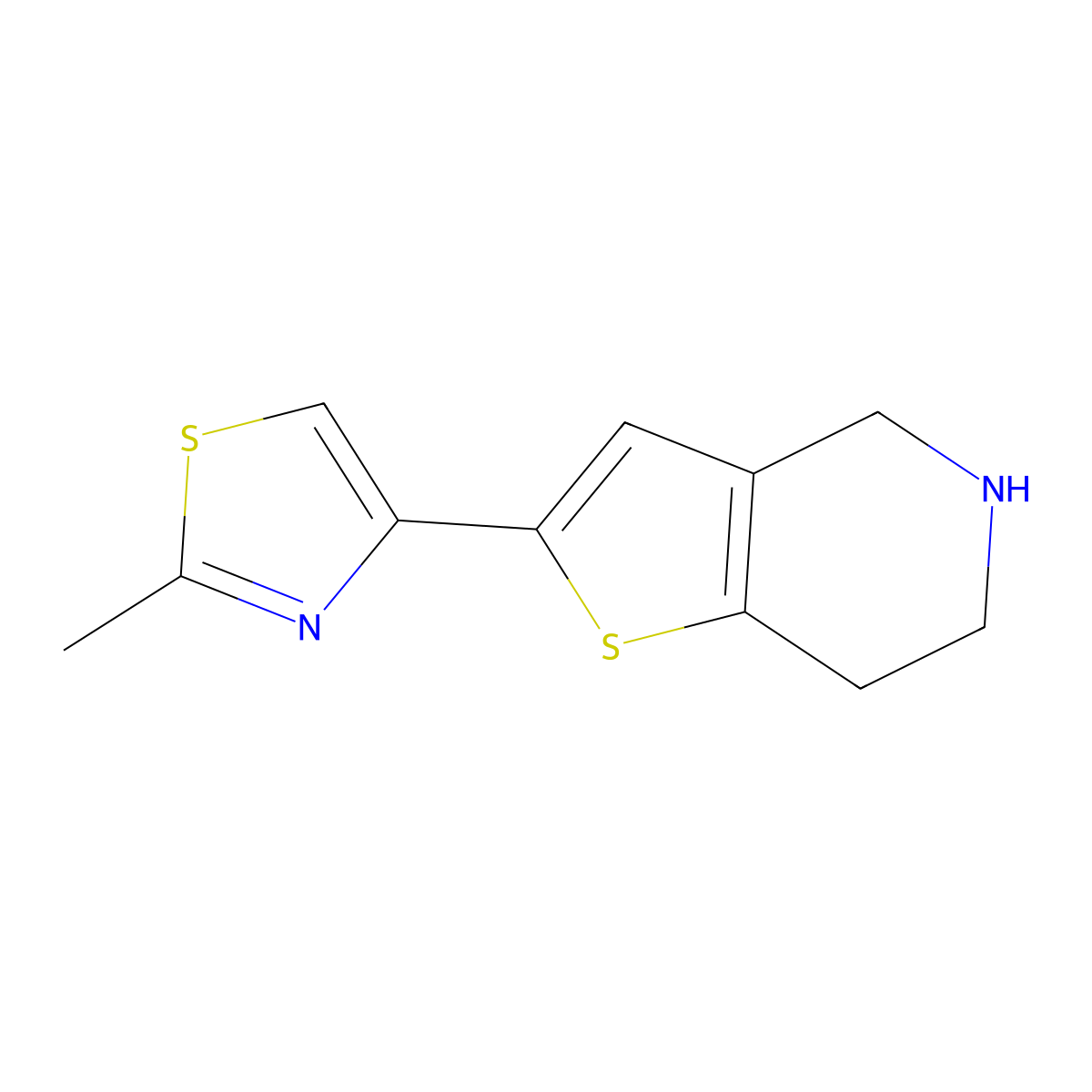 2-methyl-4-{4H,5H,6H,7H-thieno[3,2-c]pyridin-2-yl}-1,3-thiazole molecular structure, CAS 1432682-07-9