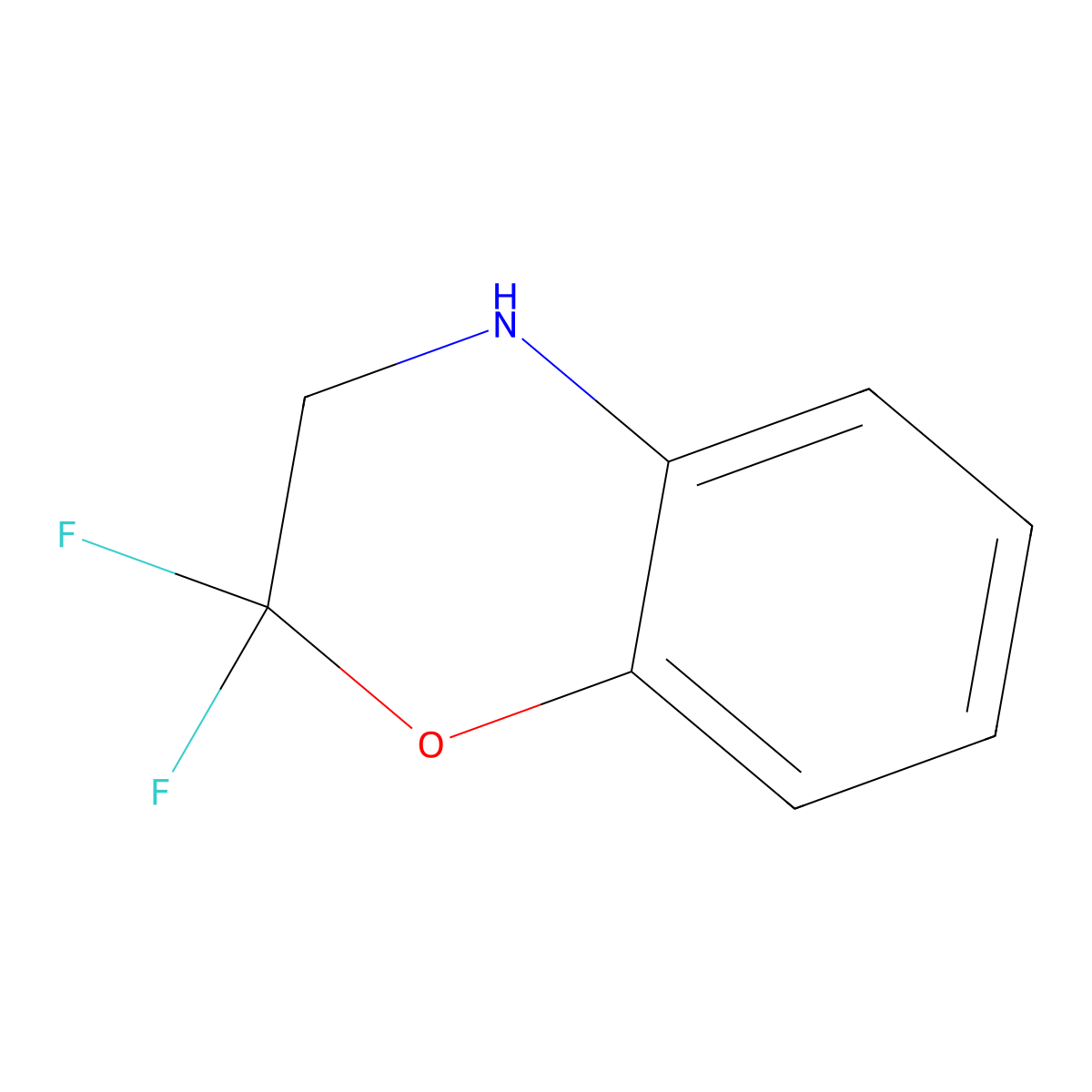 2,2-difluoro-3,4-dihydro-2H-1,4-benzoxazine molecular structure, CAS 1432682-08-0