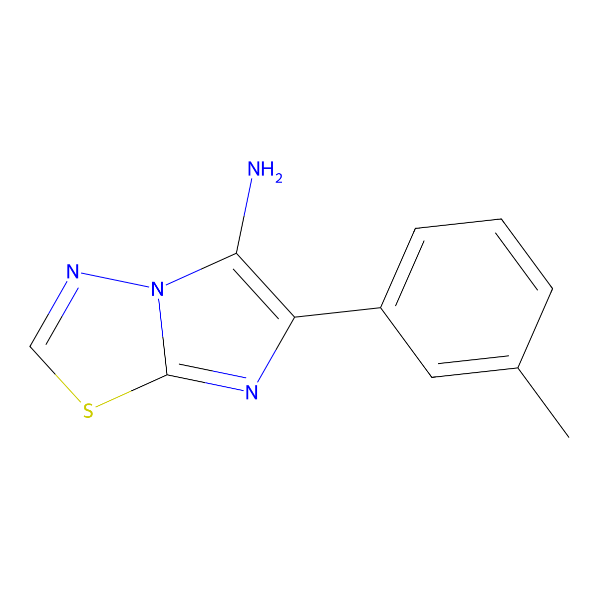 6-(3-Methylphenyl)imidazo[2,1-b][1,3,4]thiadiazol-5-amine molecular structure, CAS 1432682-09-1