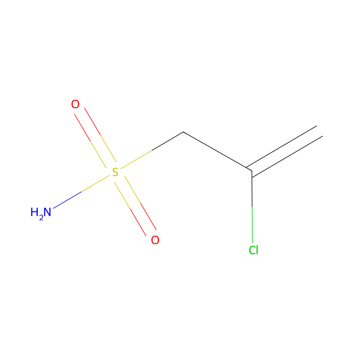 2-Chloroprop-2-ene-1-sulfonamide molecular structure, CAS 1432682-13-7