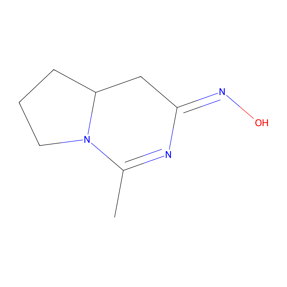 1-Methyl-4a,5,6,7-tetrahydropyrrolo[1,2-c]pyrimidin-3(4H)-one oxime molecular structure, CAS 1432684-05-3