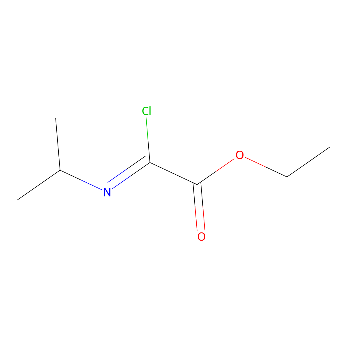 Ethyl 2-chloro-2-[(propan-2-yl)imino]acetate molecular structure, CAS 1432684-06-4