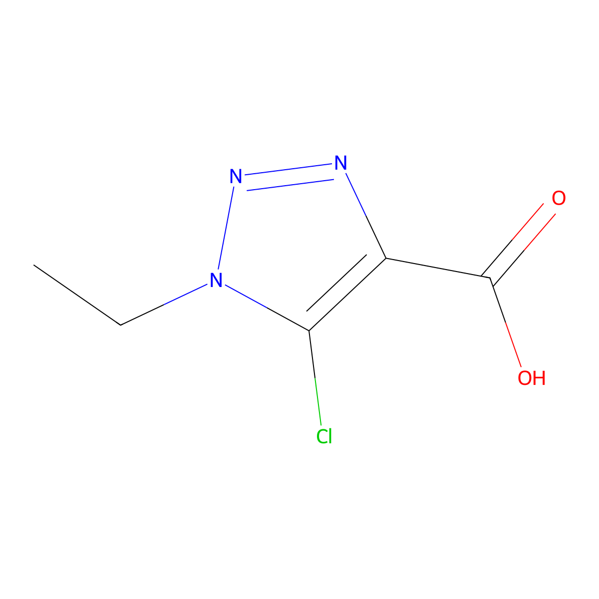 5-Chloro-1-ethyl-1H-1,2,3-triazole-4-carboxylic acid molecular structure, CAS 1432747-14-2