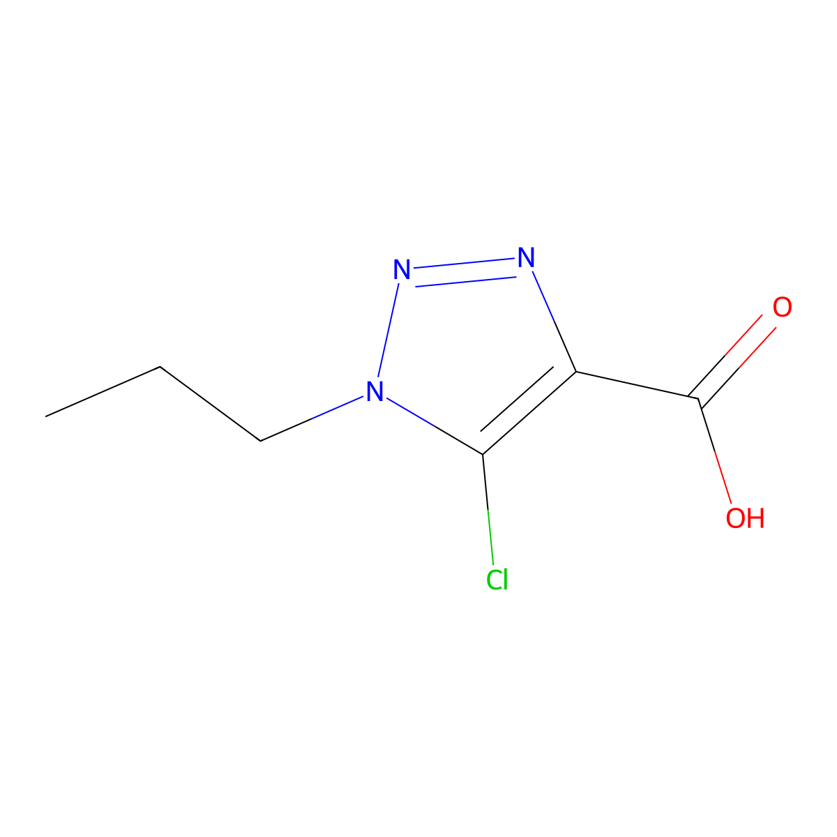 5-Chloro-1-propyl-1H-1,2,3-triazole-4-carboxylic acid molecular structure, CAS 1432747-15-3