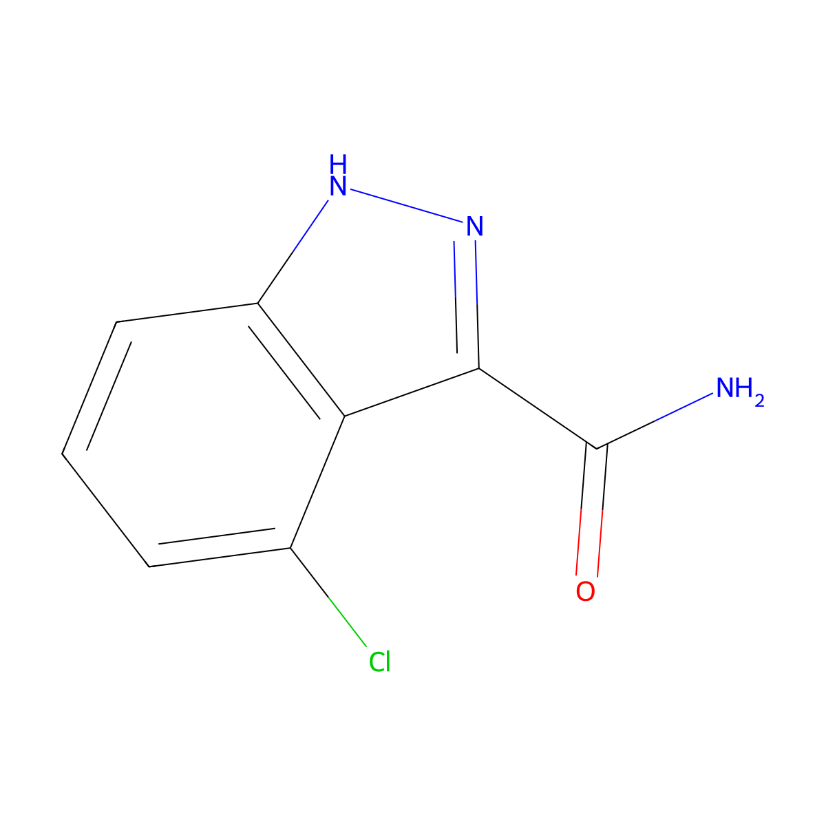 4-Chloro-1H-indazole-3-carboxamide molecular structure, CAS 1432754-19-2