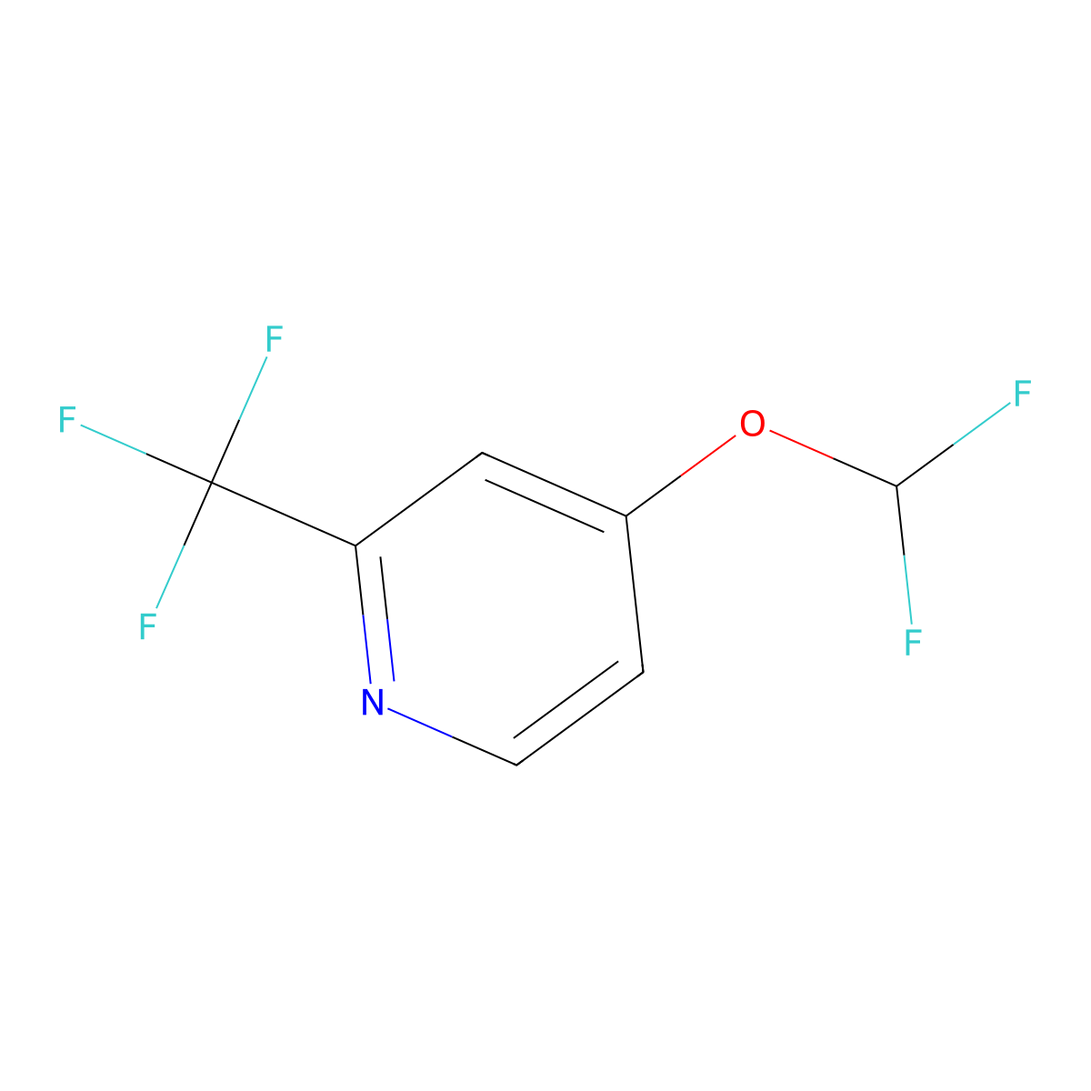 4-(Difluoromethoxy)-2-(trifluoromethyl)pyridine molecular structure, CAS 1432754-25-0