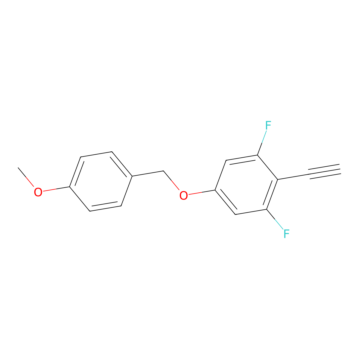 2-Ethynyl-1,3-difluoro-5-((4-methoxybenzyl)oxy)benzene molecular structure, CAS 1432754-28-3