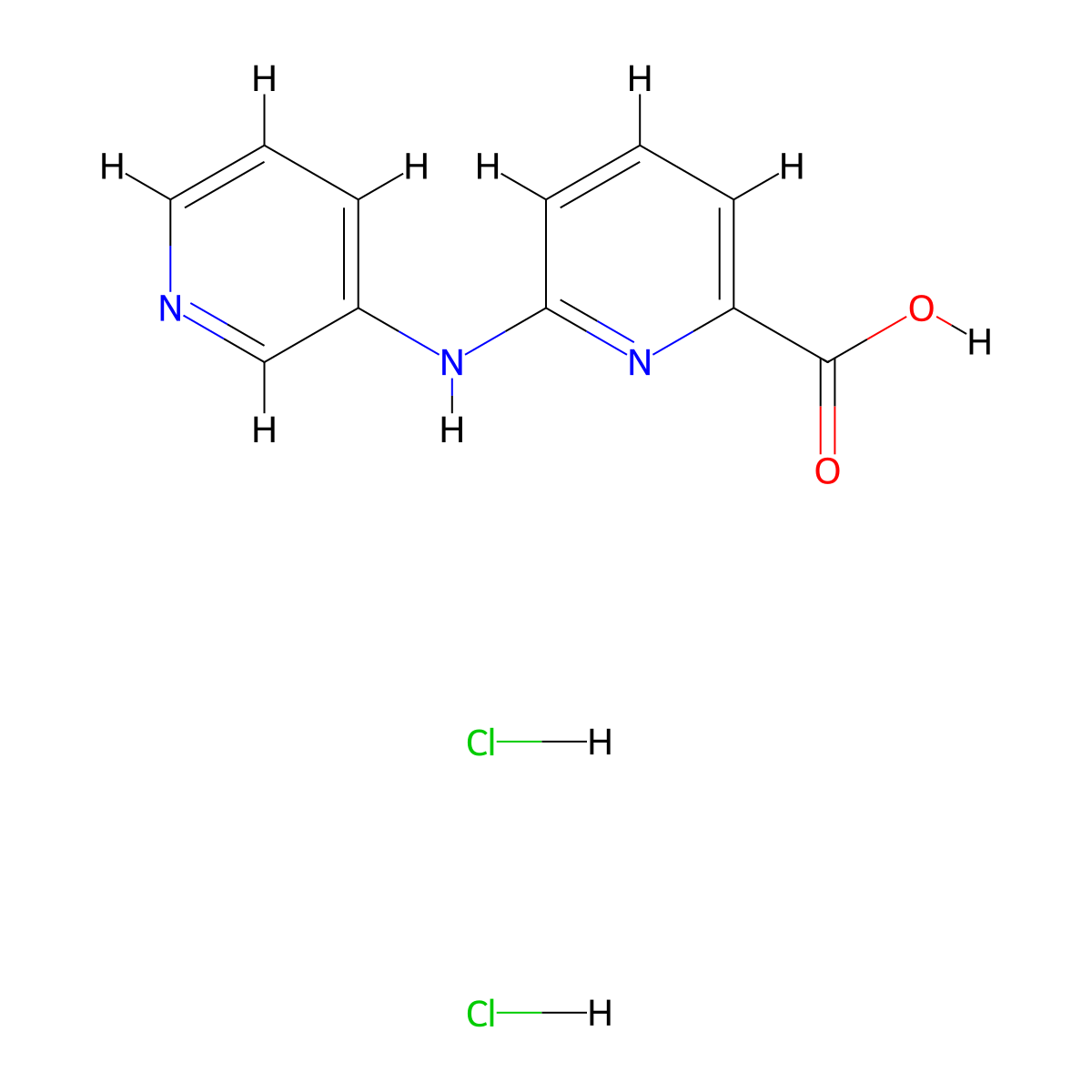 6-(Pyridin-3-ylamino)pyridine-2-carboxylic acid dihydrochloride molecular structure, CAS 1432754-41-0