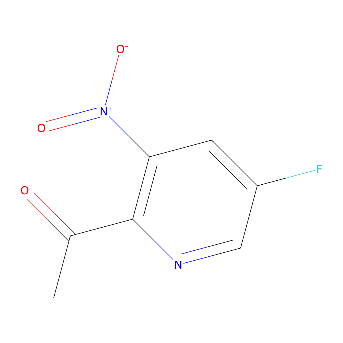 1-(5-Fluoro-3-nitropyridin-2-yl)ethanone molecular structure, CAS 1432754-46-5
