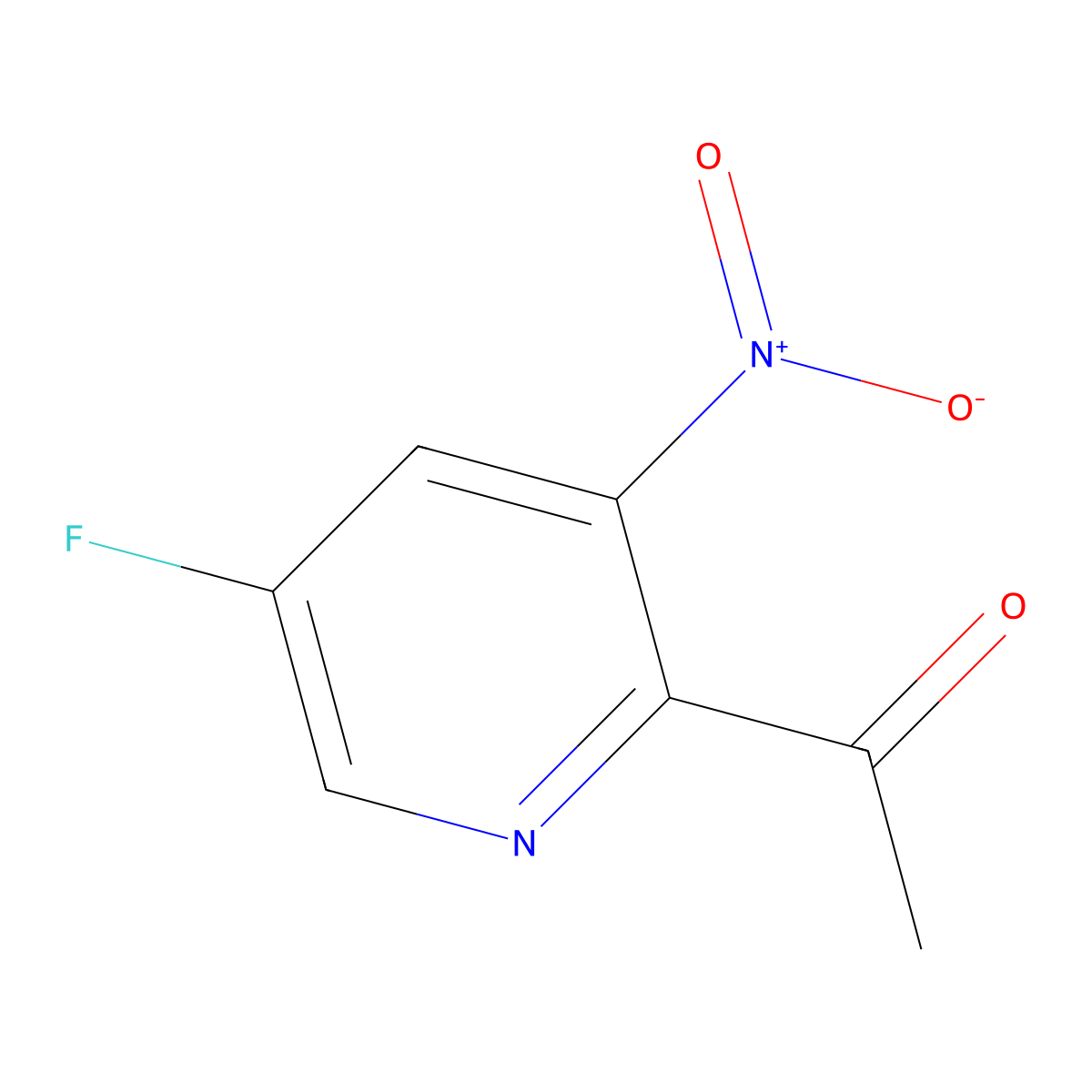 1-(5-Fluoro-3-nitropyridin-2-yl)ethanone molecular structure, CAS 1432754-46-5