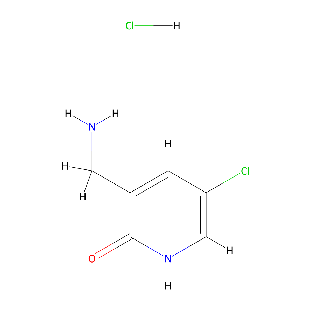 3-(Aminomethyl)-5-chloropyridin-2-ol hydrochloride molecular structure, CAS 1432754-58-9