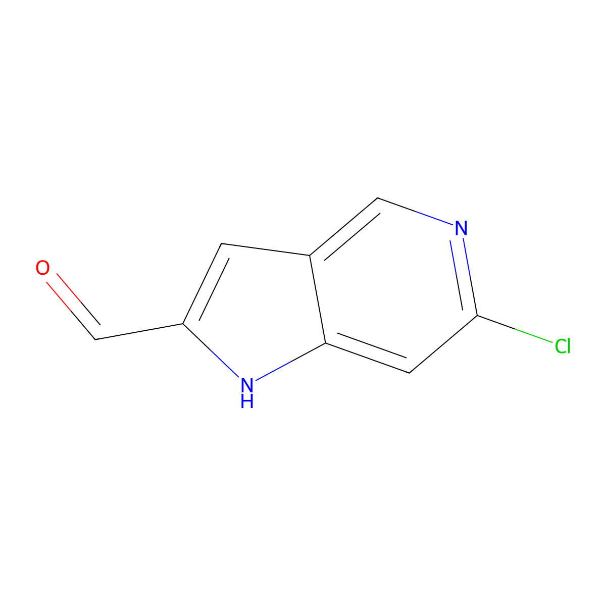 6-Chloro-1H-pyrrolo[3,2-c]pyridine-2-carbaldehyde molecular structure, CAS 1432754-61-4