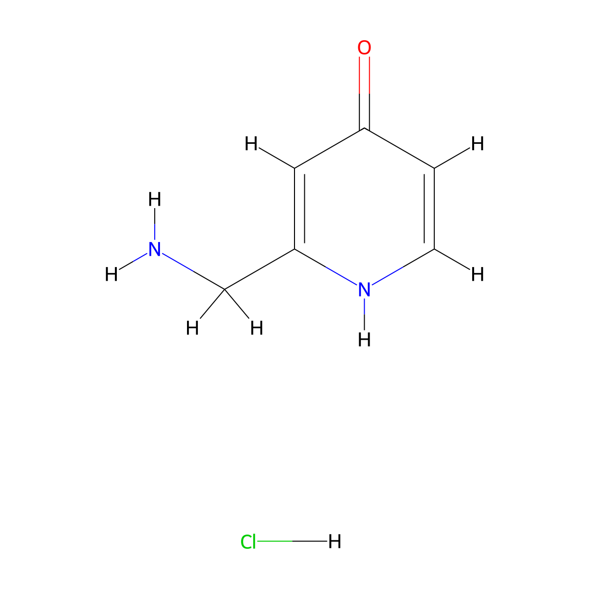 2-(Aminomethyl)pyridin-4-ol hydrochloride molecular structure, CAS 1432754-63-6