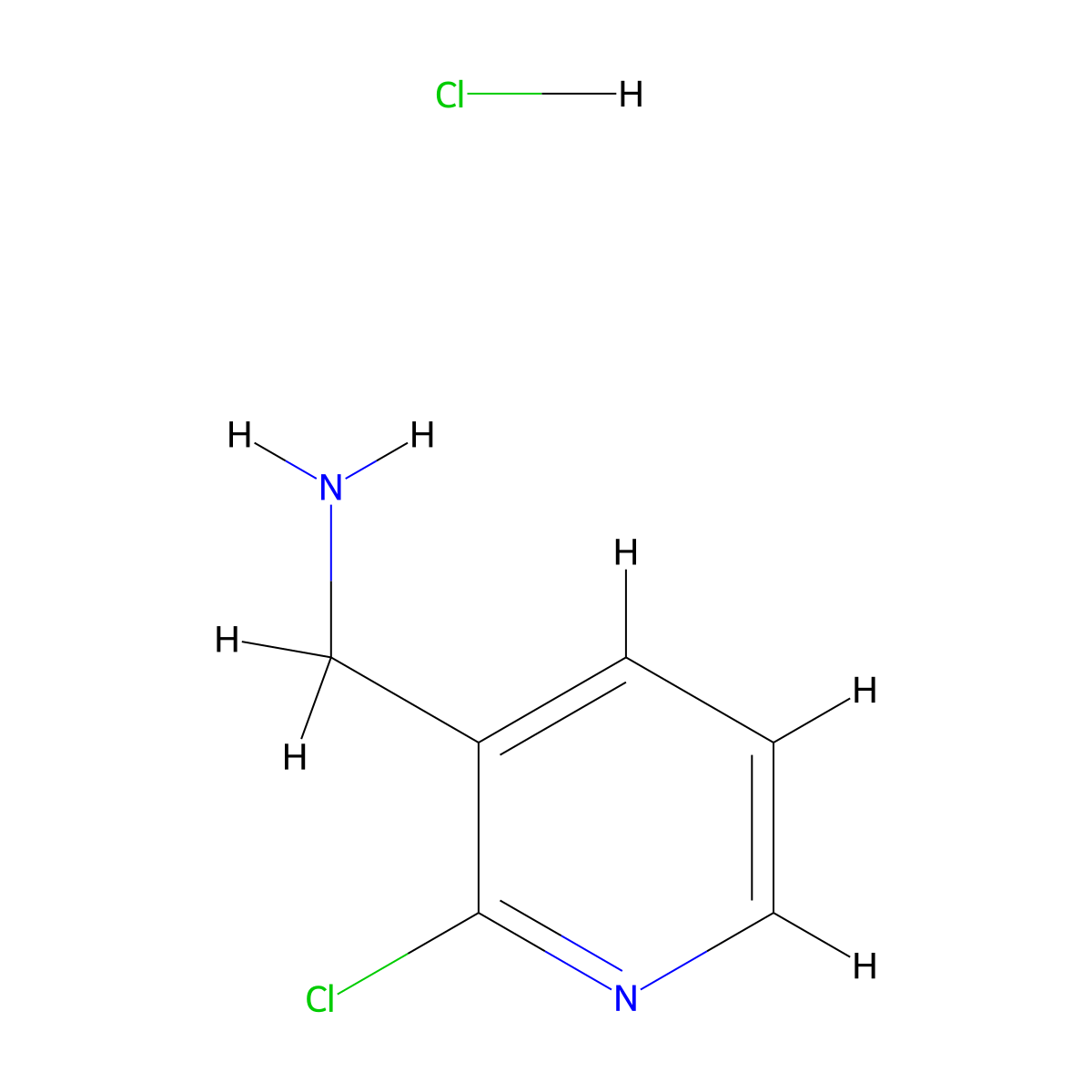 (2-Chloropyridin-3-yl)methanamine hydrochloride molecular structure, CAS 1432754-64-7