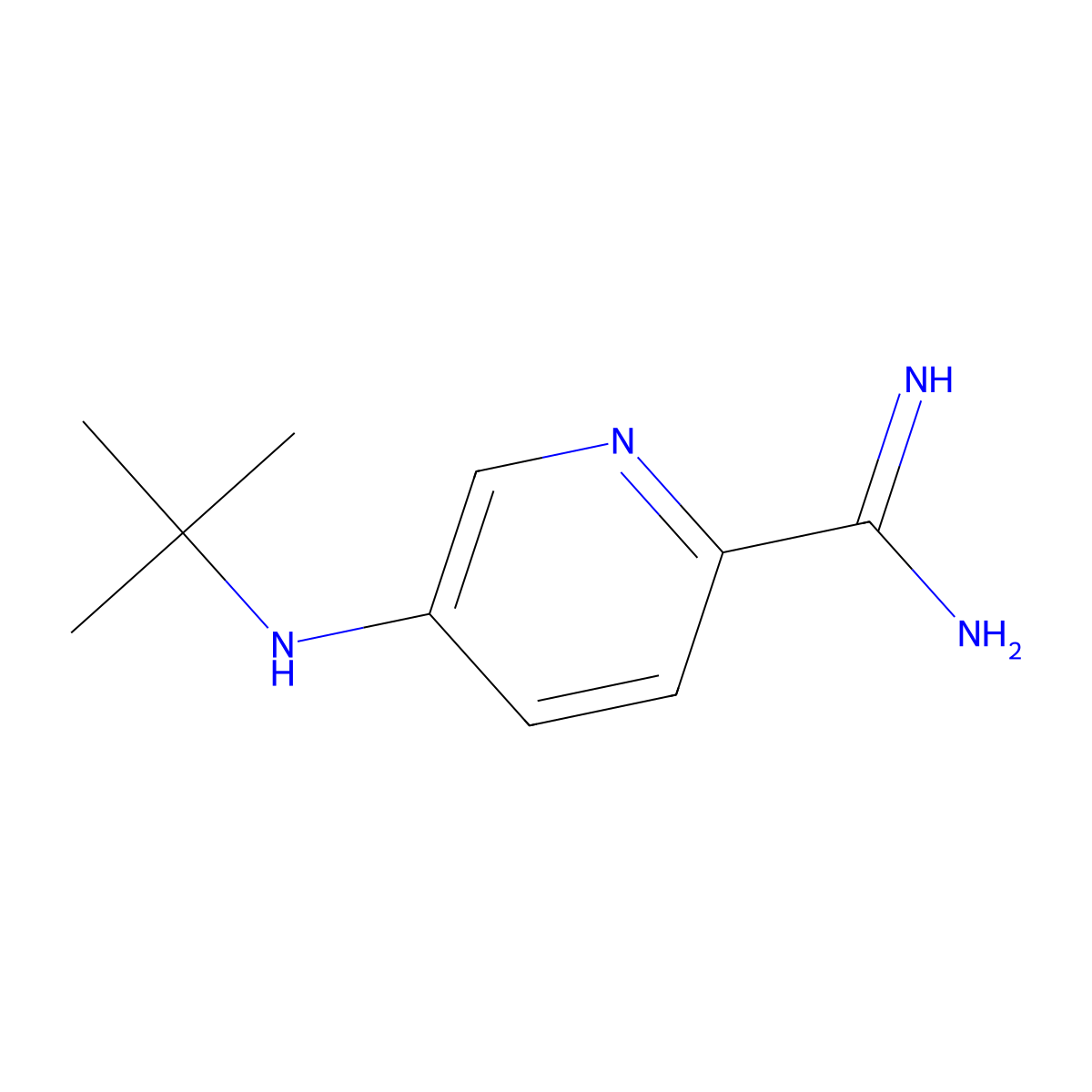 5-(tert-Butylamino)pyridine-2-carboximidamide molecular structure, CAS 1432792-50-1