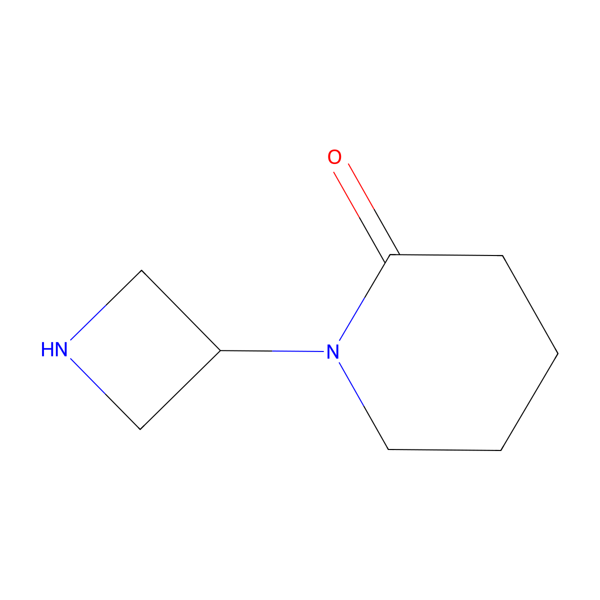 1-(Azetidin-3-yl)piperidin-2-one molecular structure, CAS 1432792-67-0
