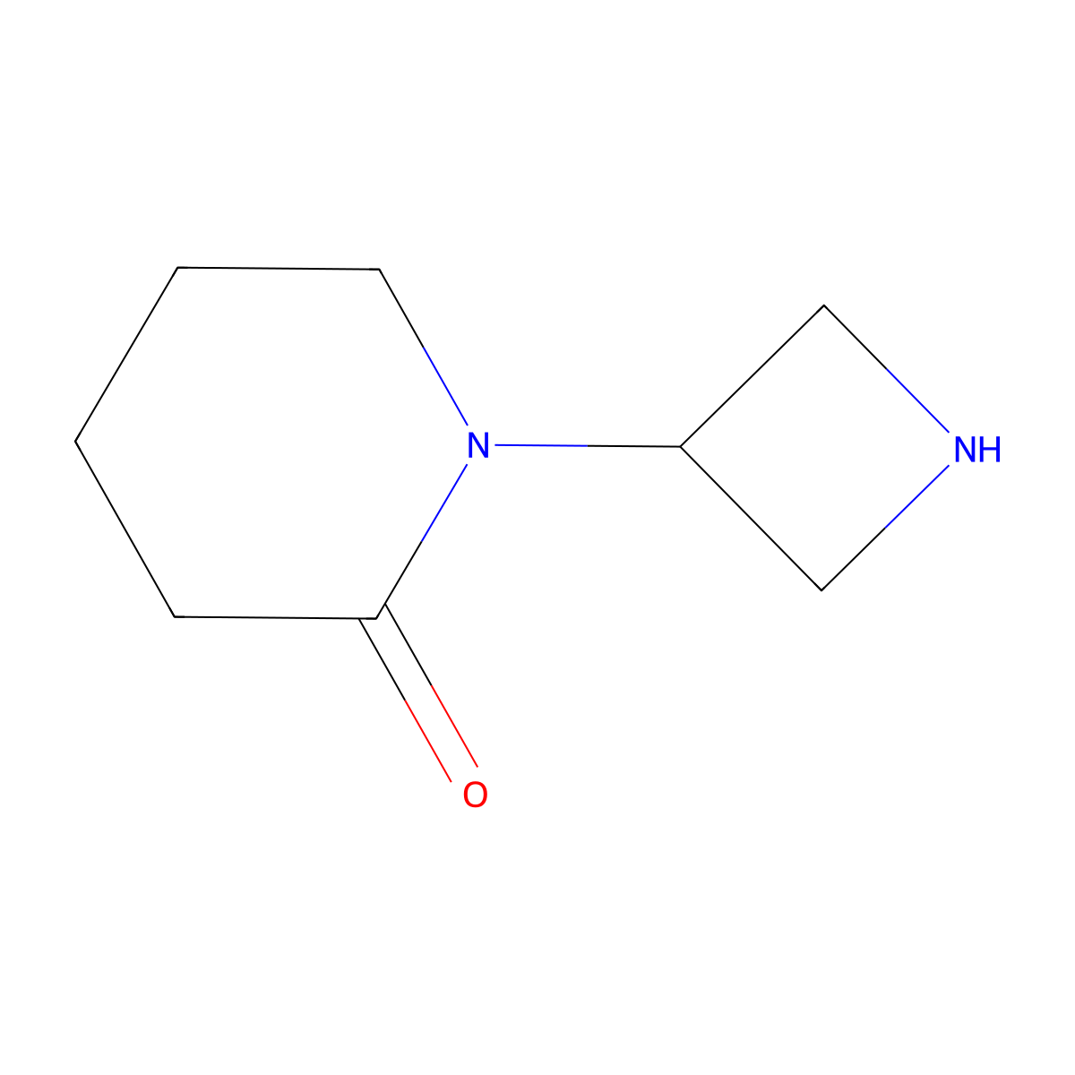 1-(Azetidin-3-yl)piperidin-2-one molecular structure, CAS 1432792-67-0