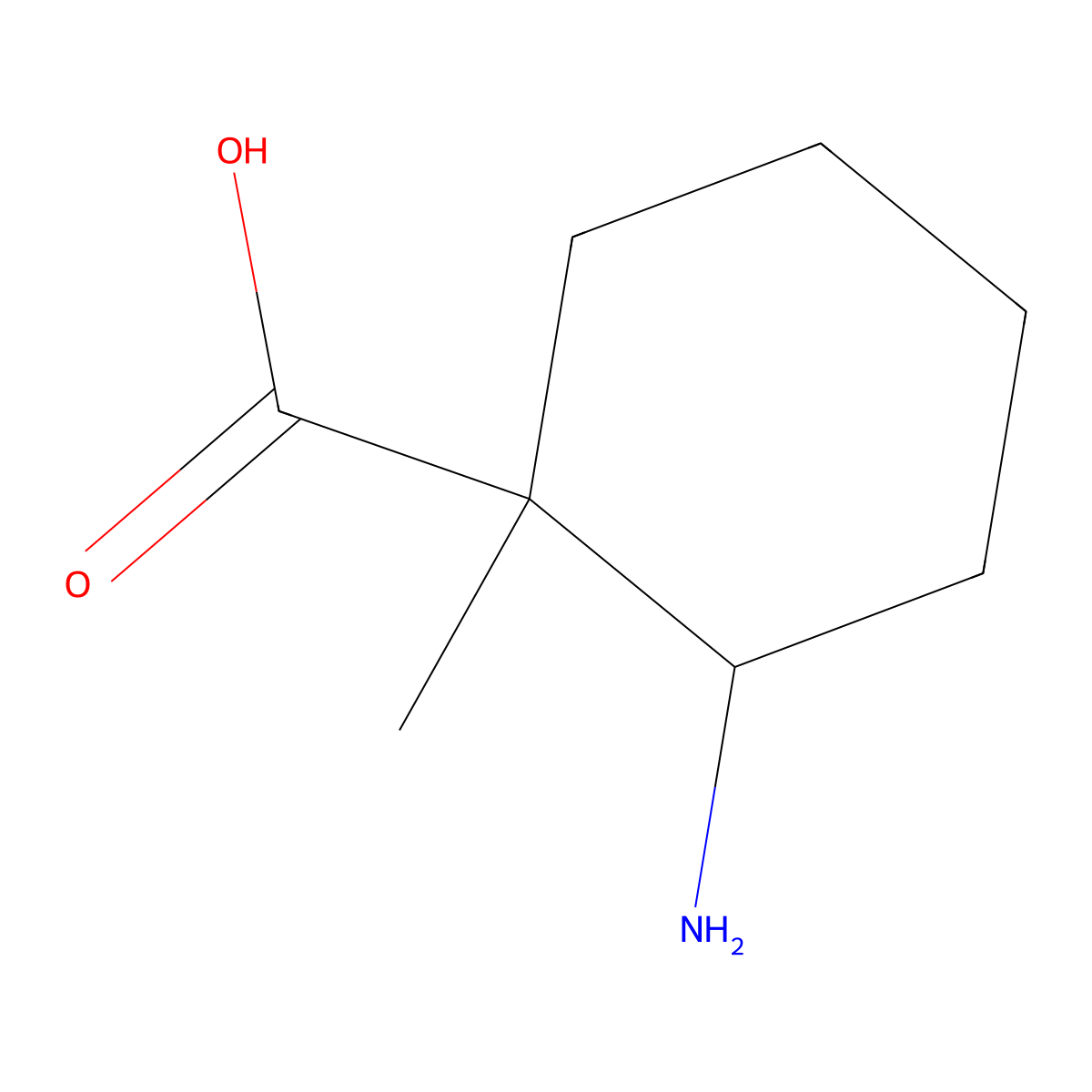 2-Amino-1-methylcyclohexane-1-carboxylic acid molecular structure, CAS 1432792-68-1
