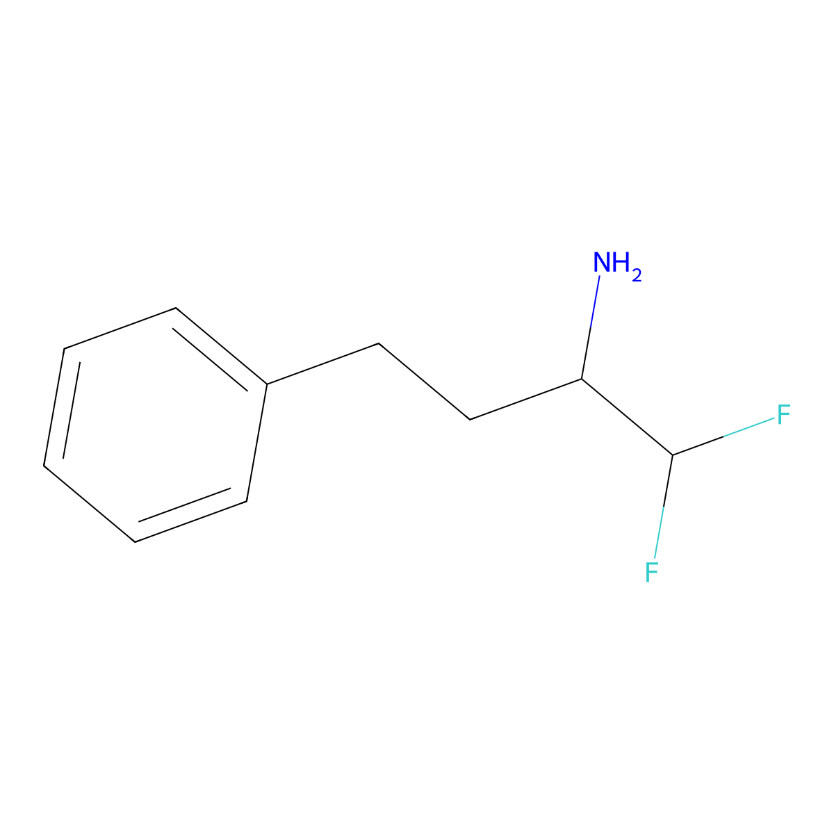 1,1-Difluoro-4-phenylbutan-2-amine molecular structure, CAS 1432792-76-1
