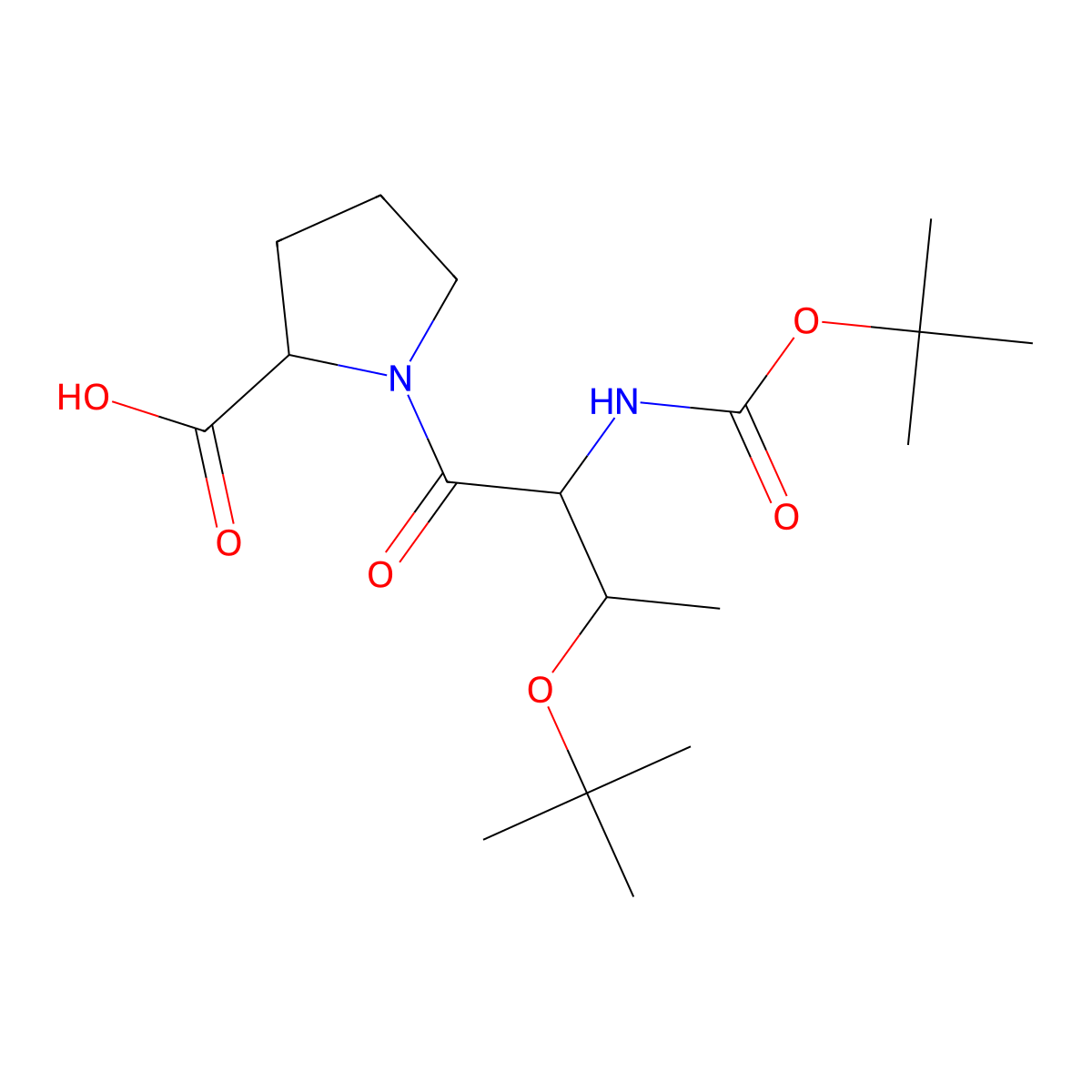 N-(tert-Butoxycarbonyl)-O-(tert-butyl)-L-threonyl-L-proline molecular structure, CAS 1432793-68-4