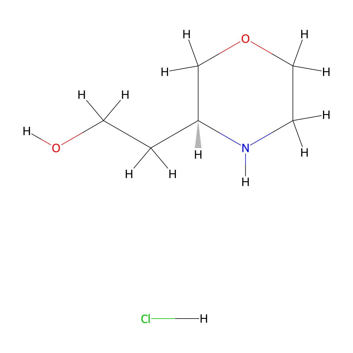 (S)-2-(Morpholin-3-yl)ethanol hydrochloride molecular structure, CAS 1432793-78-6