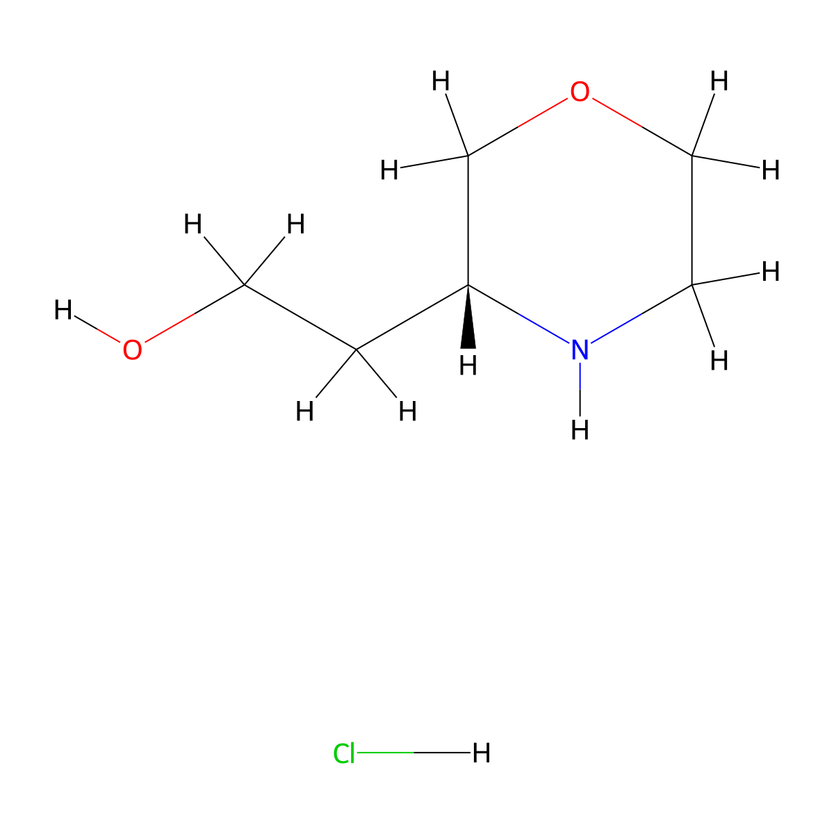 (R)-2-(Morpholin-3-yl)ethanol hydrochloride molecular structure, CAS 1432793-96-8