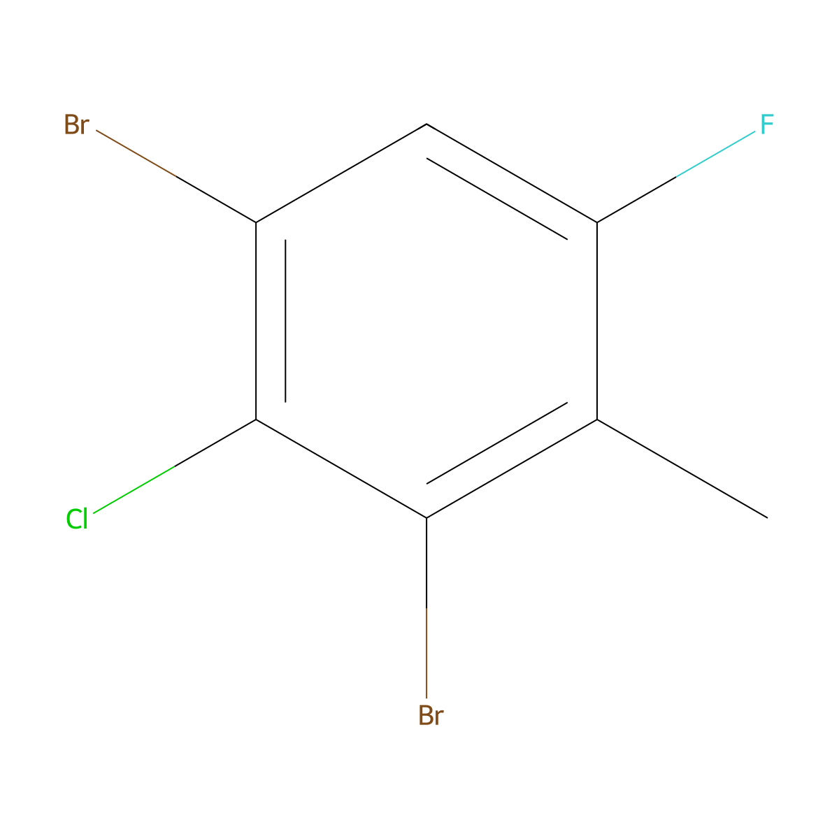1,3-Dibromo-2-chloro-5-fluoro-4-methylbenzene molecular structure, CAS 1432794-97-2