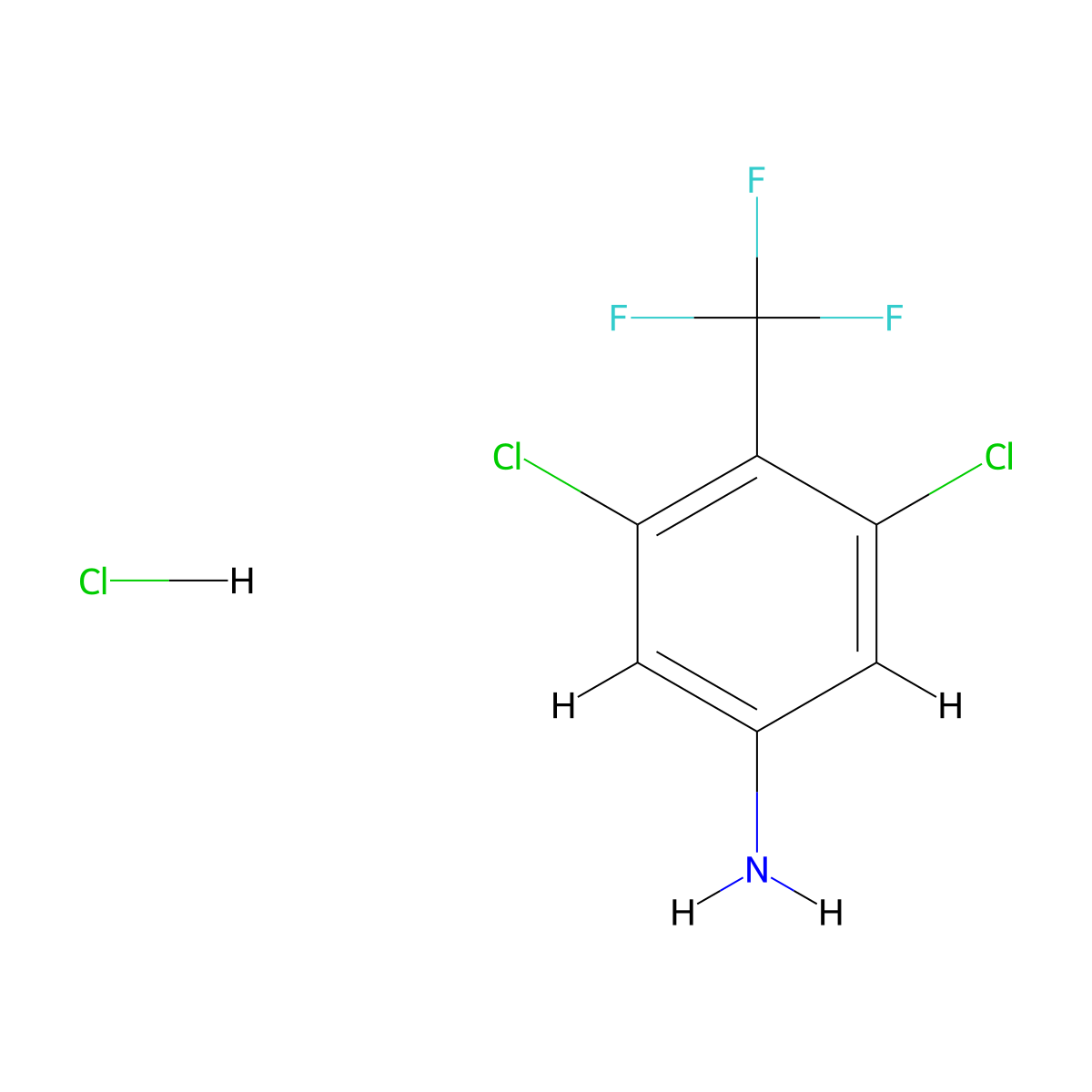3,5-Dichloro-4-(trifluoromethyl)aniline hydrochloride molecular structure, CAS 1432795-16-8