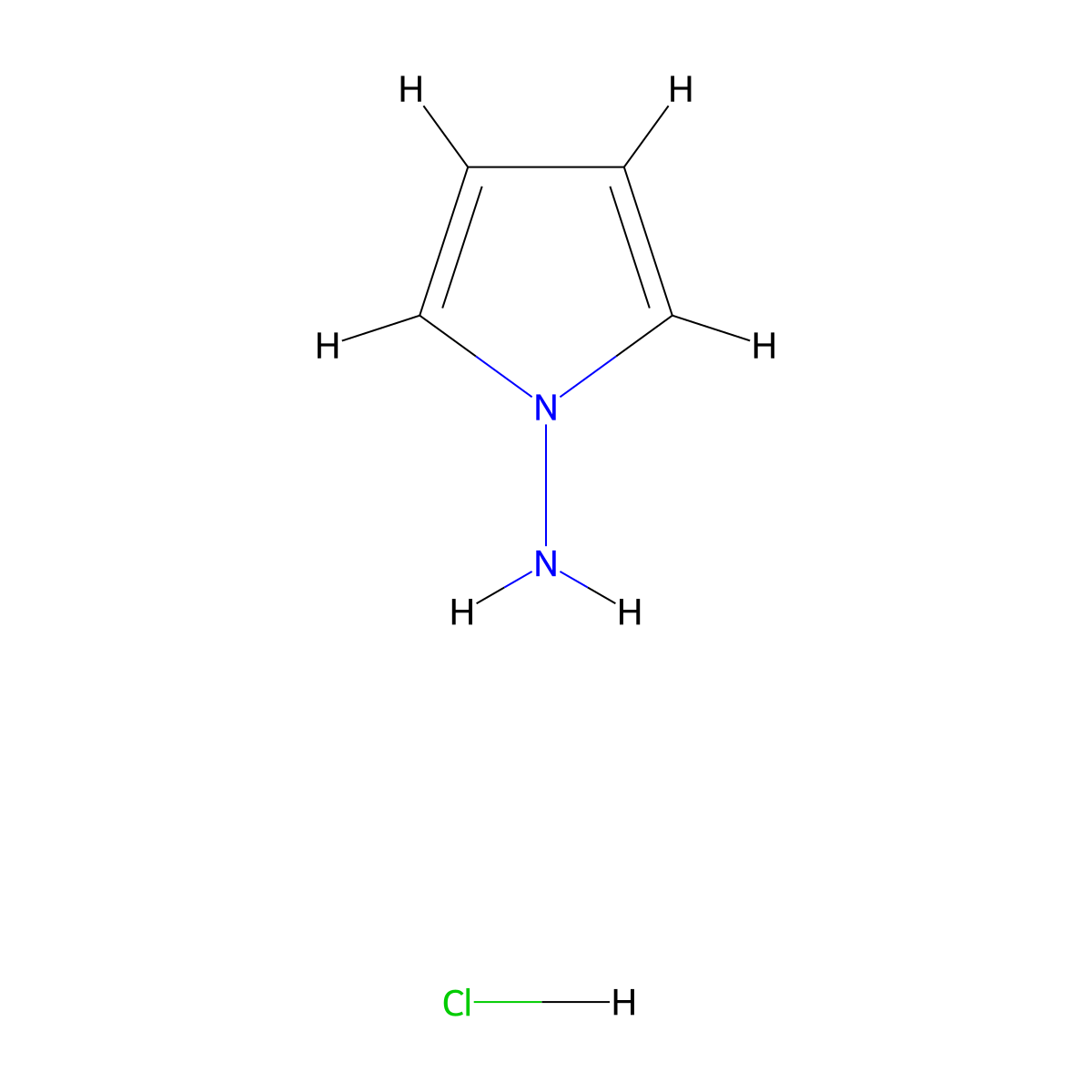 1H-Pyrrol-1-amine hydrochloride molecular structure, CAS 1432795-25-9