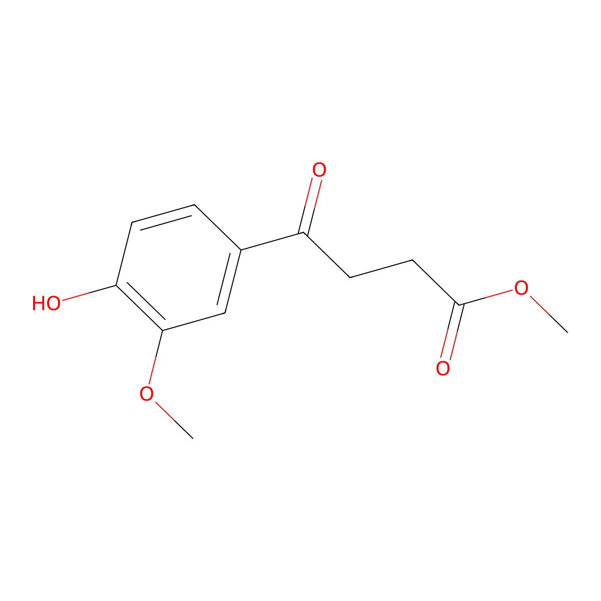 Methyl 4-(4-hydroxy-3-methoxyphenyl)-4-oxobutanoate molecular structure, CAS 14328-02-0