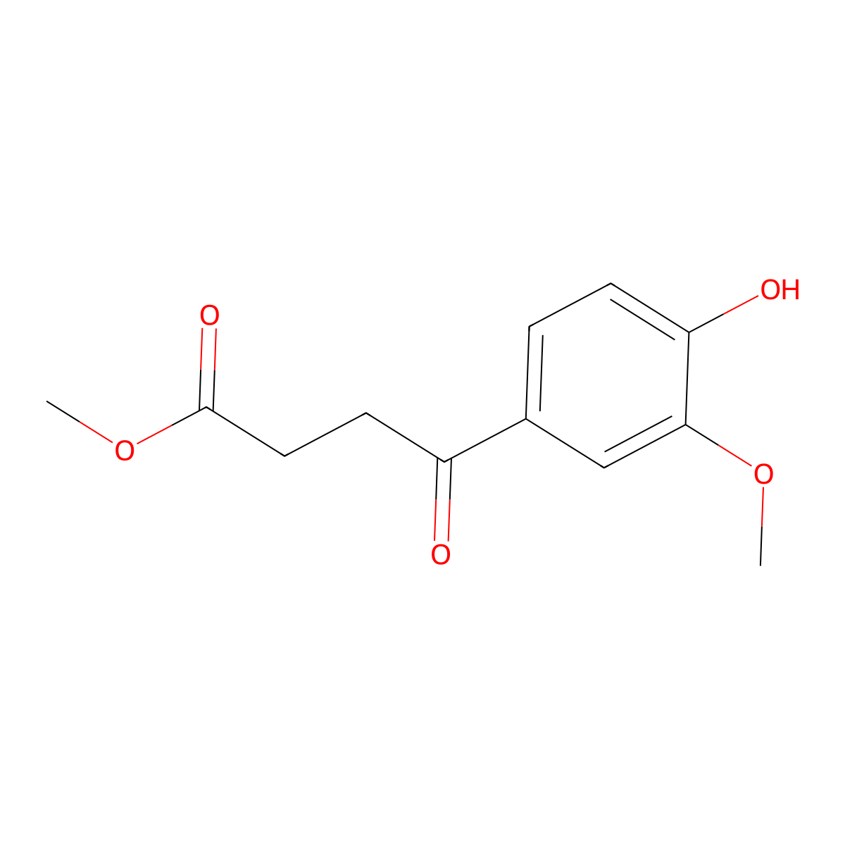 Methyl 4-(4-hydroxy-3-methoxyphenyl)-4-oxobutanoate molecular structure, CAS 14328-02-0