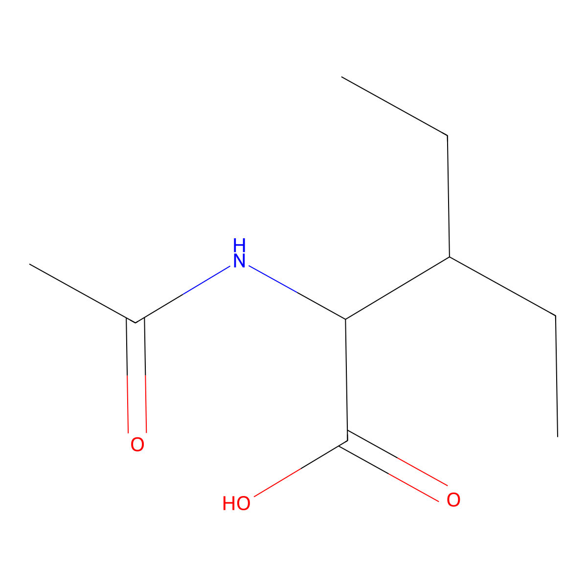 Acetyl-D,L-diethylalanine molecular structure, CAS 14328-53-1