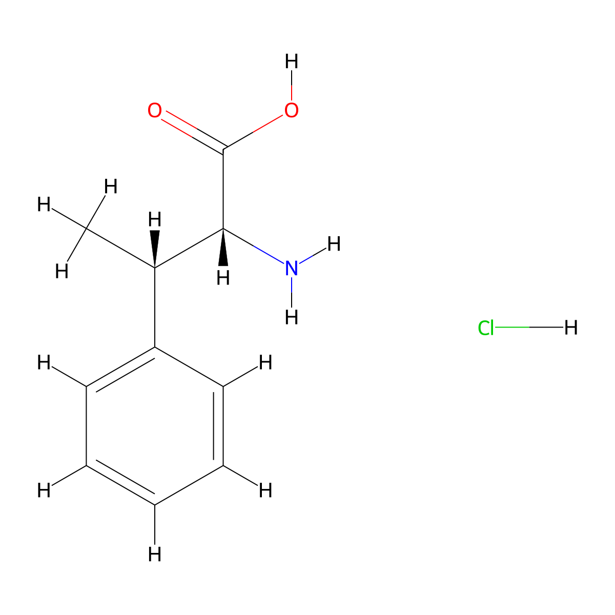 (2R,3S)-2-Amino-3-phenyl-butyric acid hydrochloride molecular structure, CAS 143282-81-9