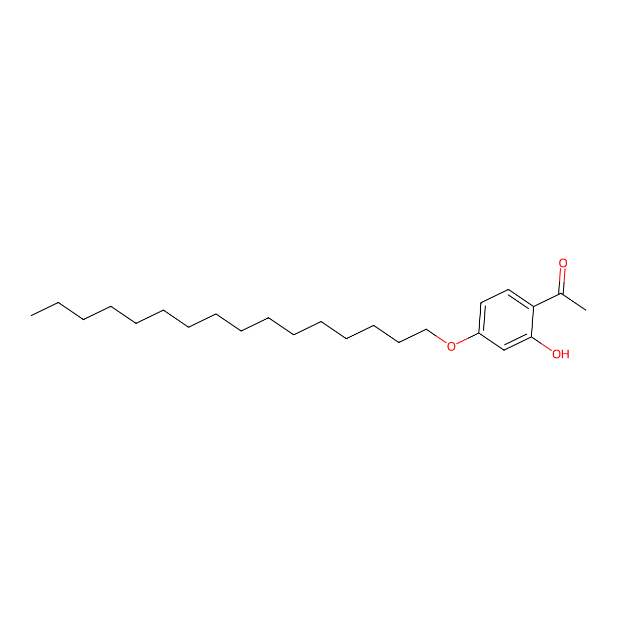 Ethanone, 1-[4-(hexadecyloxy)-2-hydroxyphenyl]- molecular structure, CAS 143286-87-7