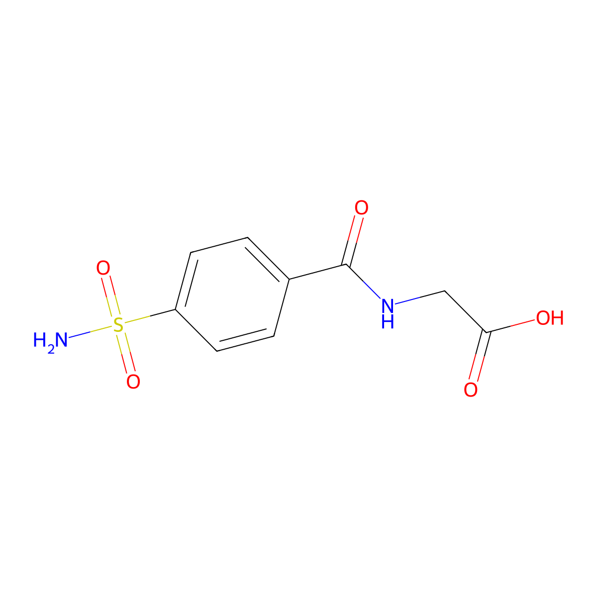 2-[(4-Sulfamoylphenyl)formamido]acetic acid molecular structure, CAS 143288-21-5