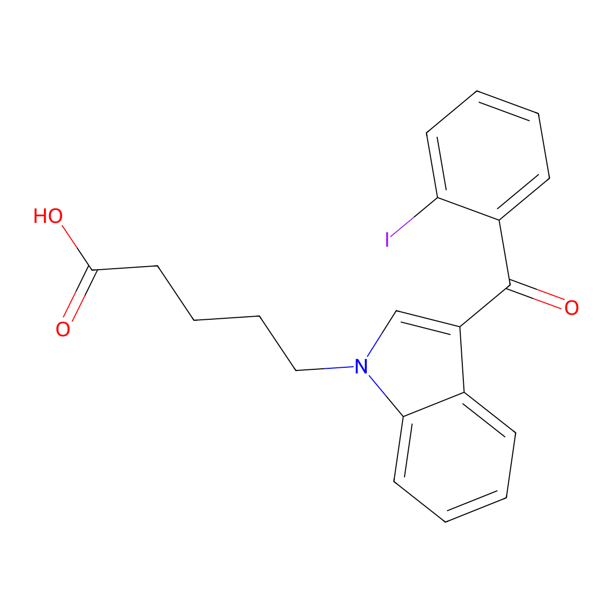 AM694 N-pentanoic acid metabolite molecular structure, CAS 1432900-96-3