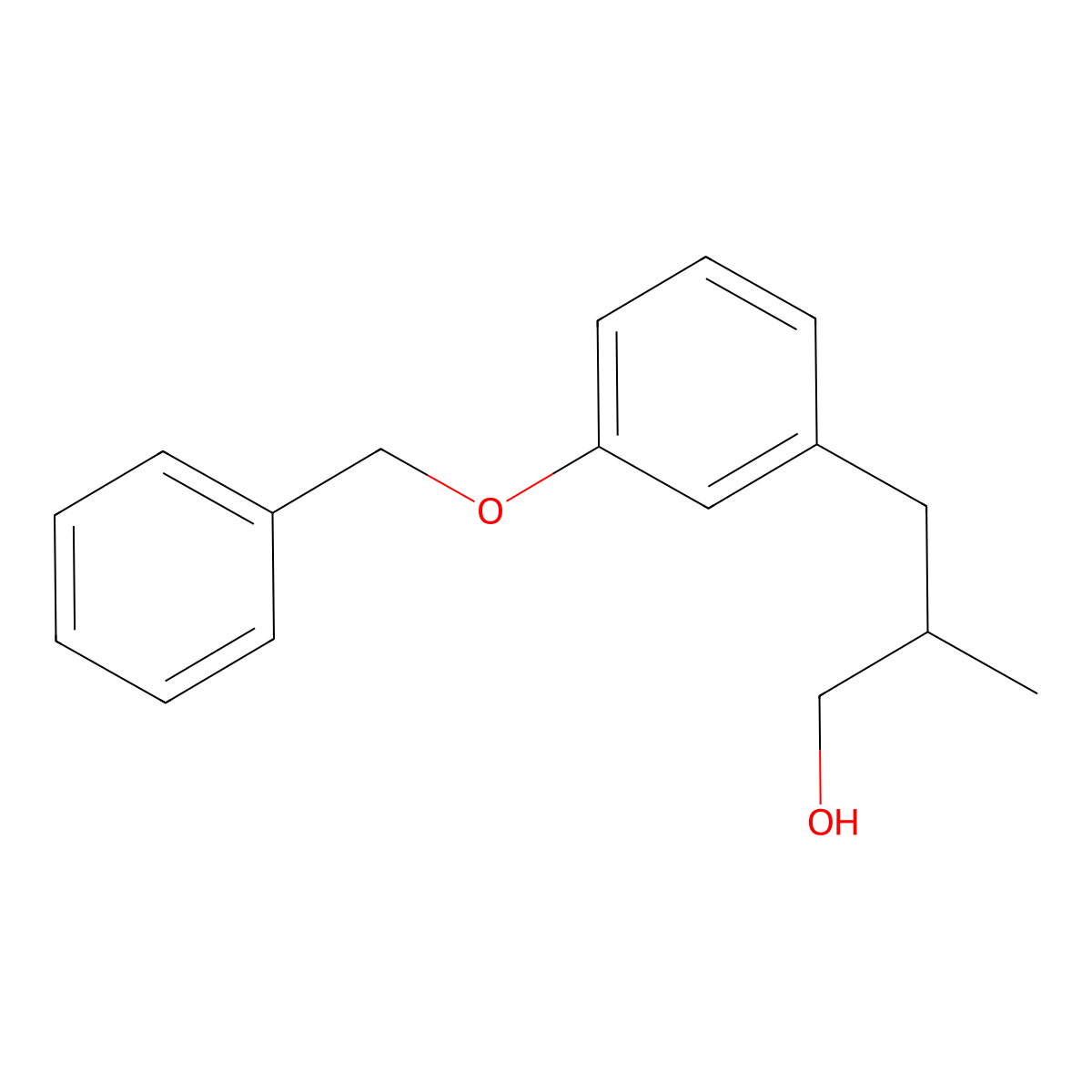 2-Methyl-3-(3-phenylmethoxyphenyl)propan-1-ol molecular structure, CAS 143291-83-2