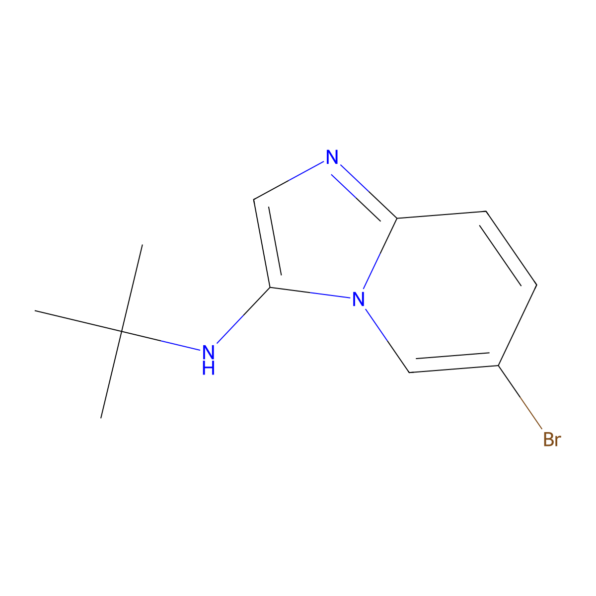 6-bromo-N-(tert-butyl)imidazo[1,2-a]pyridin-3-amine molecular structure, CAS 1432912-59-8