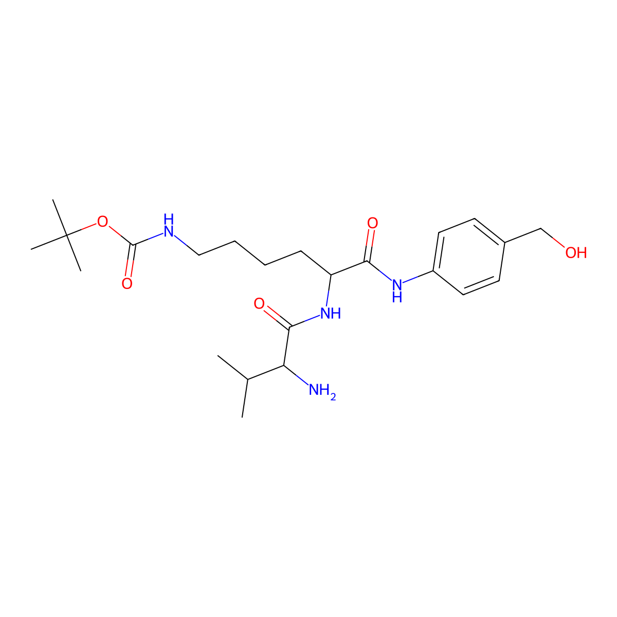Val-Lys(Boc)-PAB molecular structure, CAS 1432969-86-2